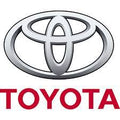 Toyota logo Silver and Red.  Link to Toyota Stock Wheels and Rims