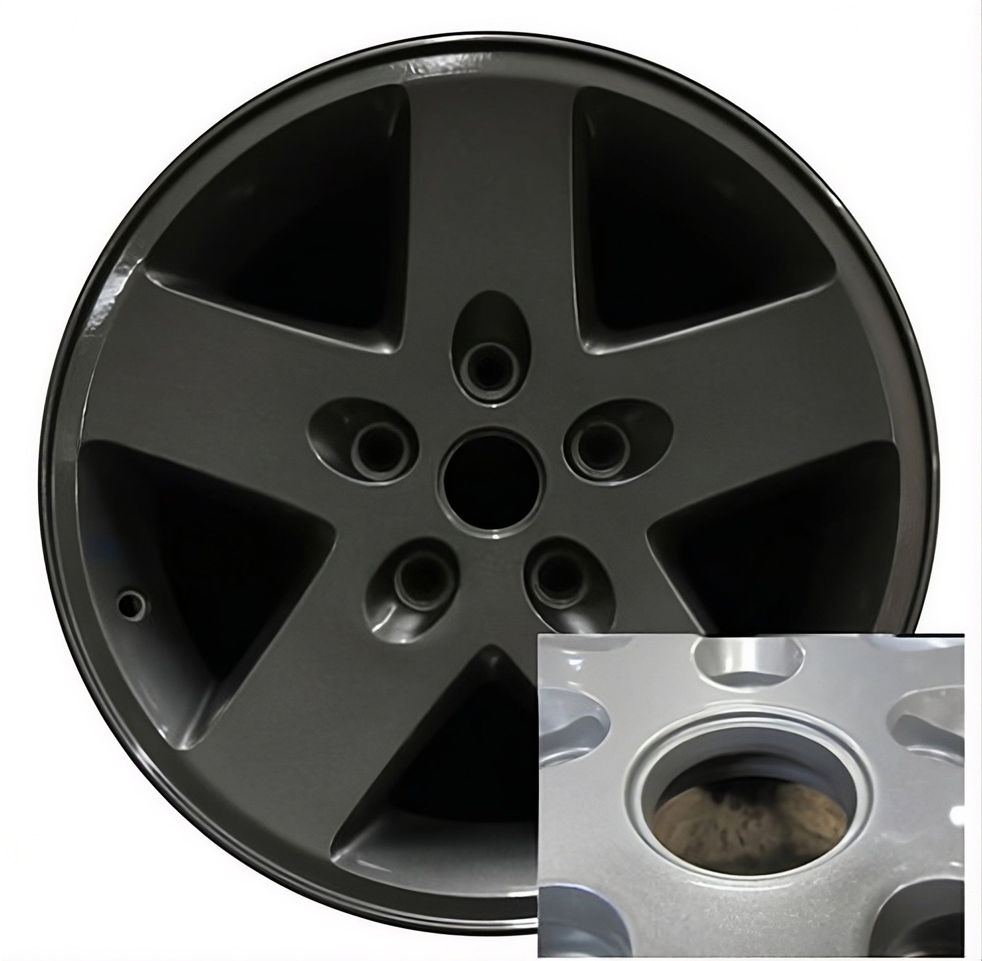 Jeep Wrangler  2007-2019 Factory OEM Car Wheel Size 17x7.5 Alloy 9074.LC123.FF